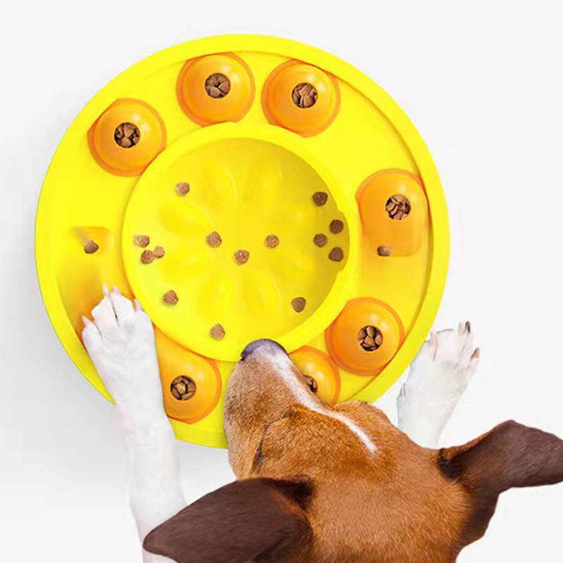 C--Dog Pets Puzzle Toys Slow Feeder Interactive Increase Puppy IQ Food Dispenser Slowly Eating NonSlip Bowl Pet Dogs Training Game Pet Supplies