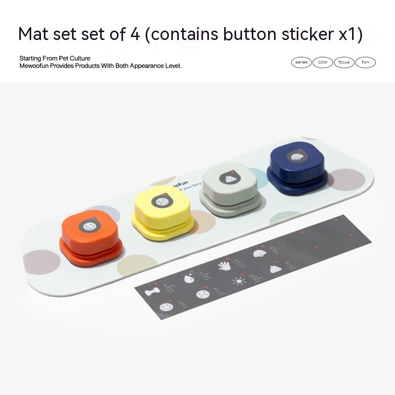 C--4 Colors Pet Communication Button One-click Prevent Physical Inactivity Recordable Dog Talking Button Toy Cat Toy Pet Products