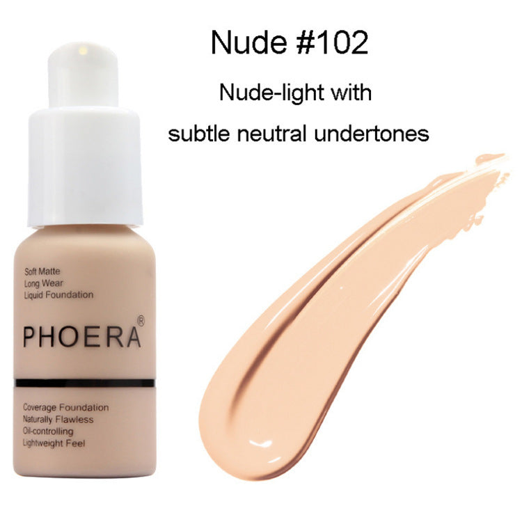 B--Explosive Press Type Oil Control Natural Color Matte Concealer Foundation Cream