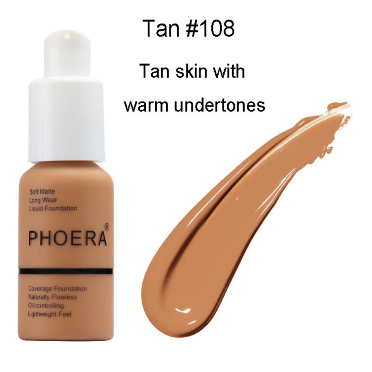 B--Explosive Press Type Oil Control Natural Color Matte Concealer Foundation Cream