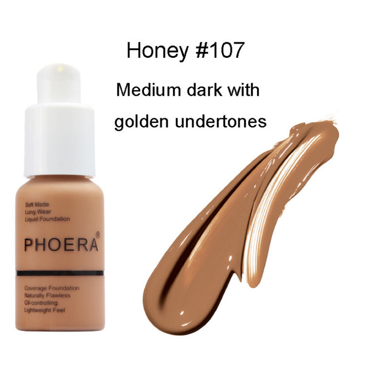B--Explosive Press Type Oil Control Natural Color Matte Concealer Foundation Cream