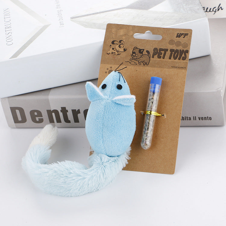 C--Long Tail Mouse Cat Teaster Toys Funny Pet Toys Cat Toys Mouse Trainning Funny Playing Toys Interactive Pets Products