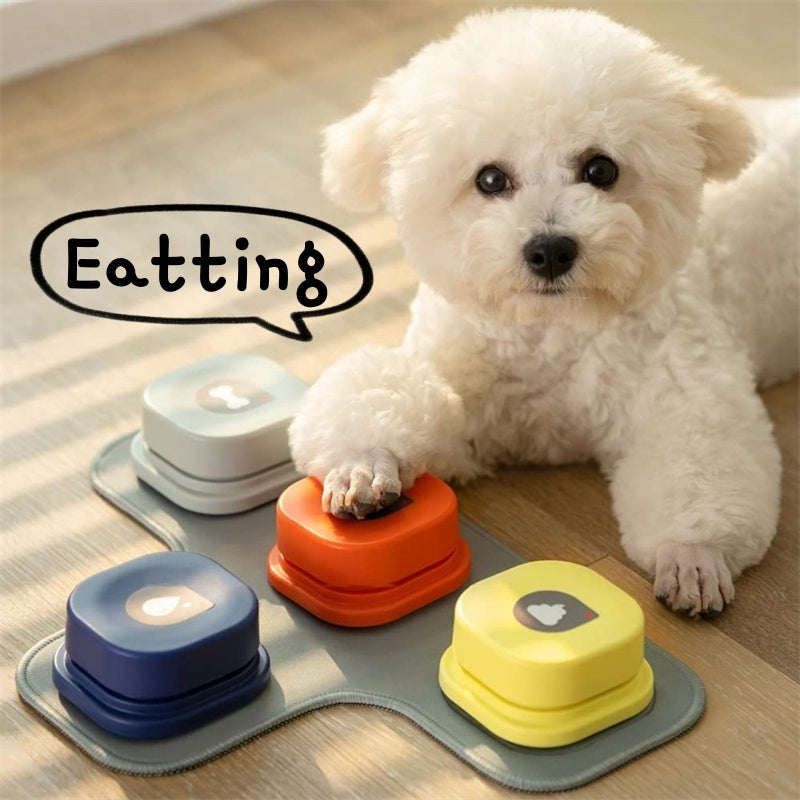 C--4 Colors Pet Communication Button One-click Prevent Physical Inactivity Recordable Dog Talking Button Toy Cat Toy Pet Products