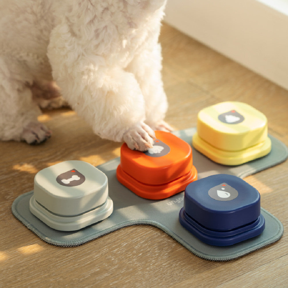 C--4 Colors Pet Communication Button One-click Prevent Physical Inactivity Recordable Dog Talking Button Toy Cat Toy Pet Products