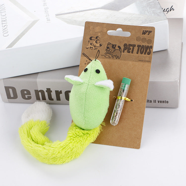 C--Long Tail Mouse Cat Teaster Toys Funny Pet Toys Cat Toys Mouse Trainning Funny Playing Toys Interactive Pets Products
