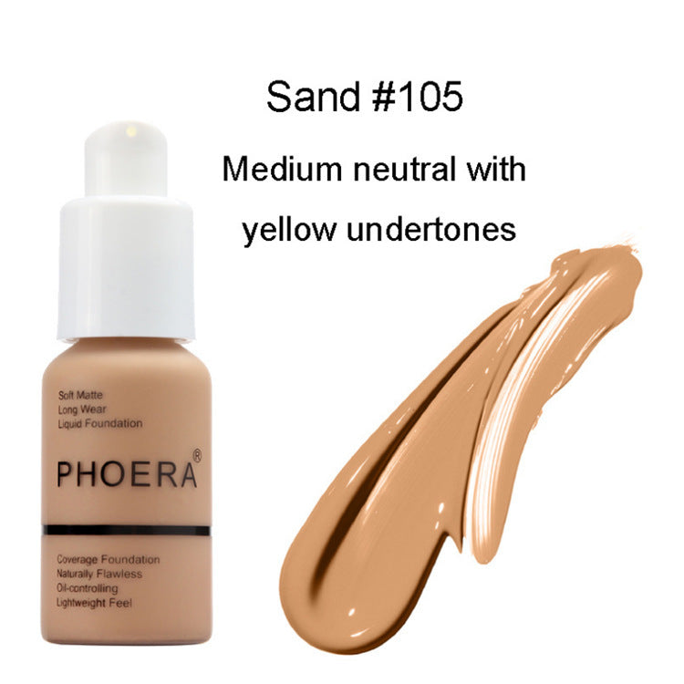 B--Explosive Press Type Oil Control Natural Color Matte Concealer Foundation Cream