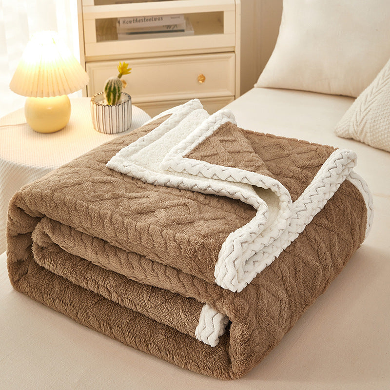 Sofa BlanketDouble Thickened Warm Sofa Blanket