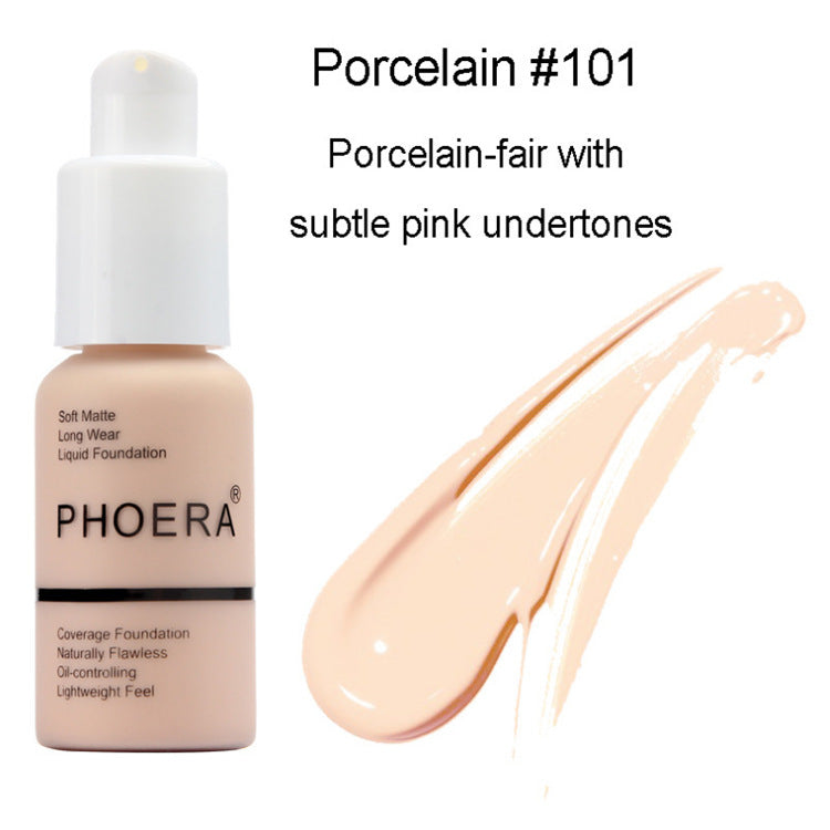 B--Explosive Press Type Oil Control Natural Color Matte Concealer Foundation Cream