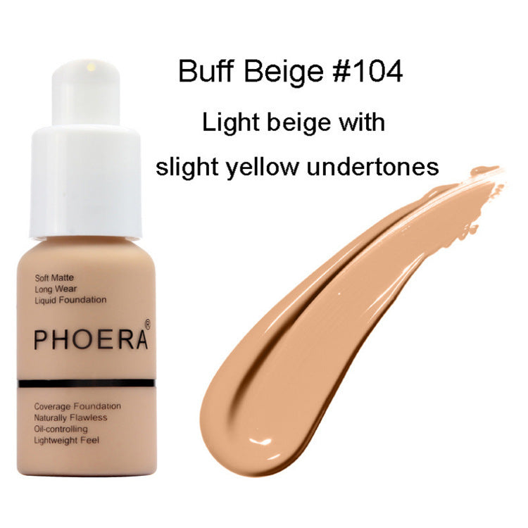B--Explosive Press Type Oil Control Natural Color Matte Concealer Foundation Cream