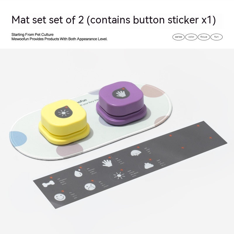 C--4 Colors Pet Communication Button One-click Prevent Physical Inactivity Recordable Dog Talking Button Toy Cat Toy Pet Products