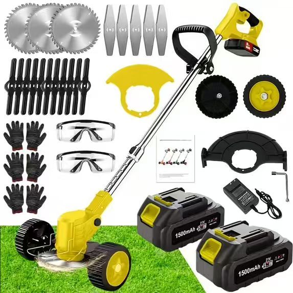 21V Electric In 1 Brush Cutter String Trimmer Grass Trimmer Lawn Mower, Edger for Garden and Yard Lawns