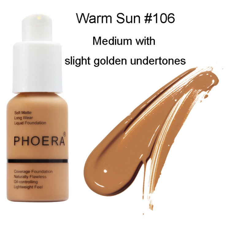 B--Explosive Press Type Oil Control Natural Color Matte Concealer Foundation Cream