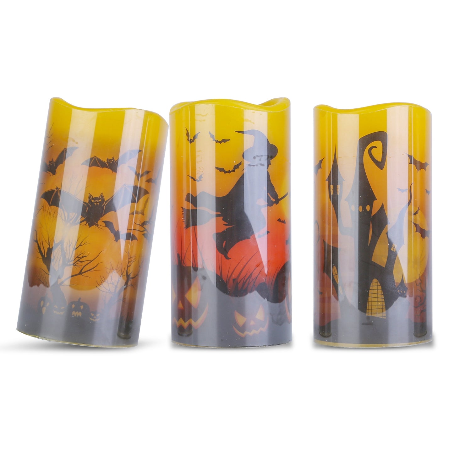 3 Pack Halloween Flameless Candle Lamp