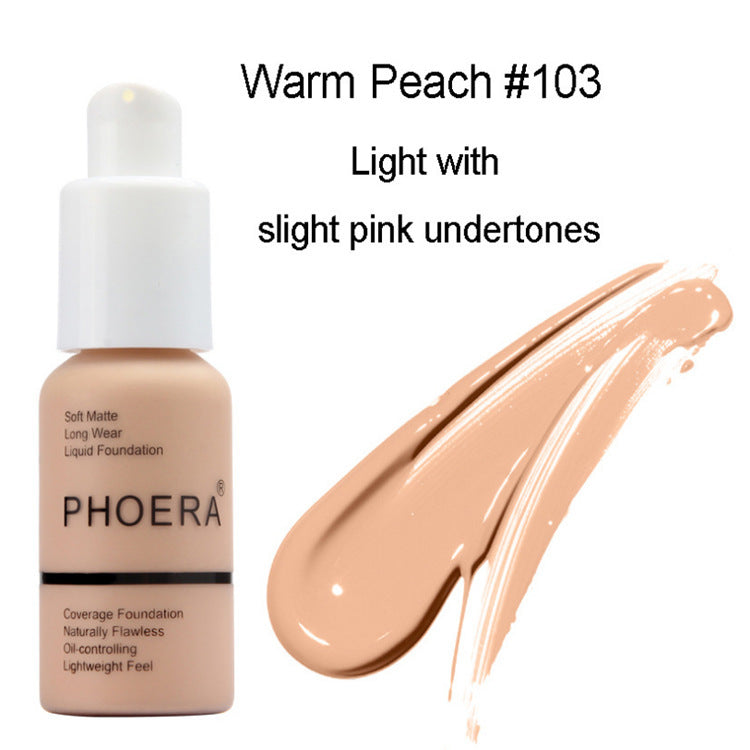 B--Explosive Press Type Oil Control Natural Color Matte Concealer Foundation Cream