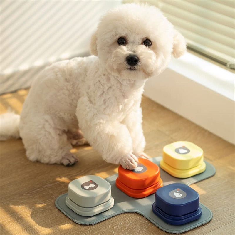 C--4 Colors Pet Communication Button One-click Prevent Physical Inactivity Recordable Dog Talking Button Toy Cat Toy Pet Products