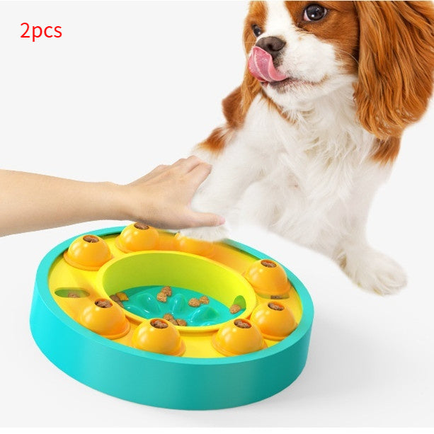 C--Dog Pets Puzzle Toys Slow Feeder Interactive Increase Puppy IQ Food Dispenser Slowly Eating NonSlip Bowl Pet Dogs Training Game Pet Supplies