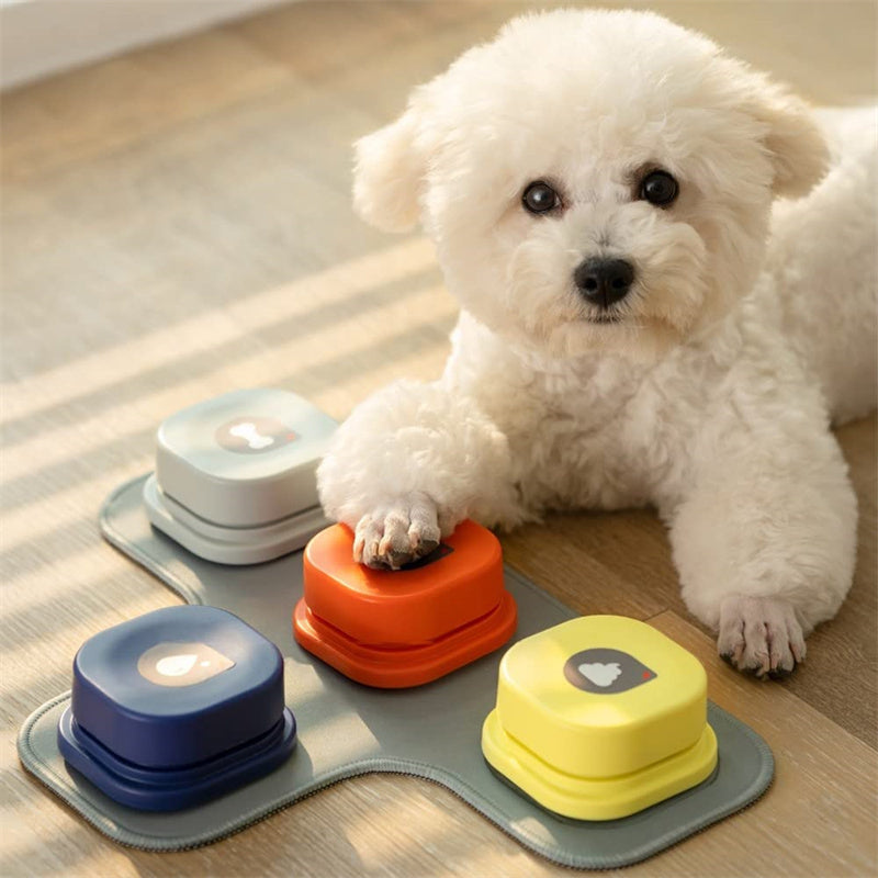 C--4 Colors Pet Communication Button One-click Prevent Physical Inactivity Recordable Dog Talking Button Toy Cat Toy Pet Products