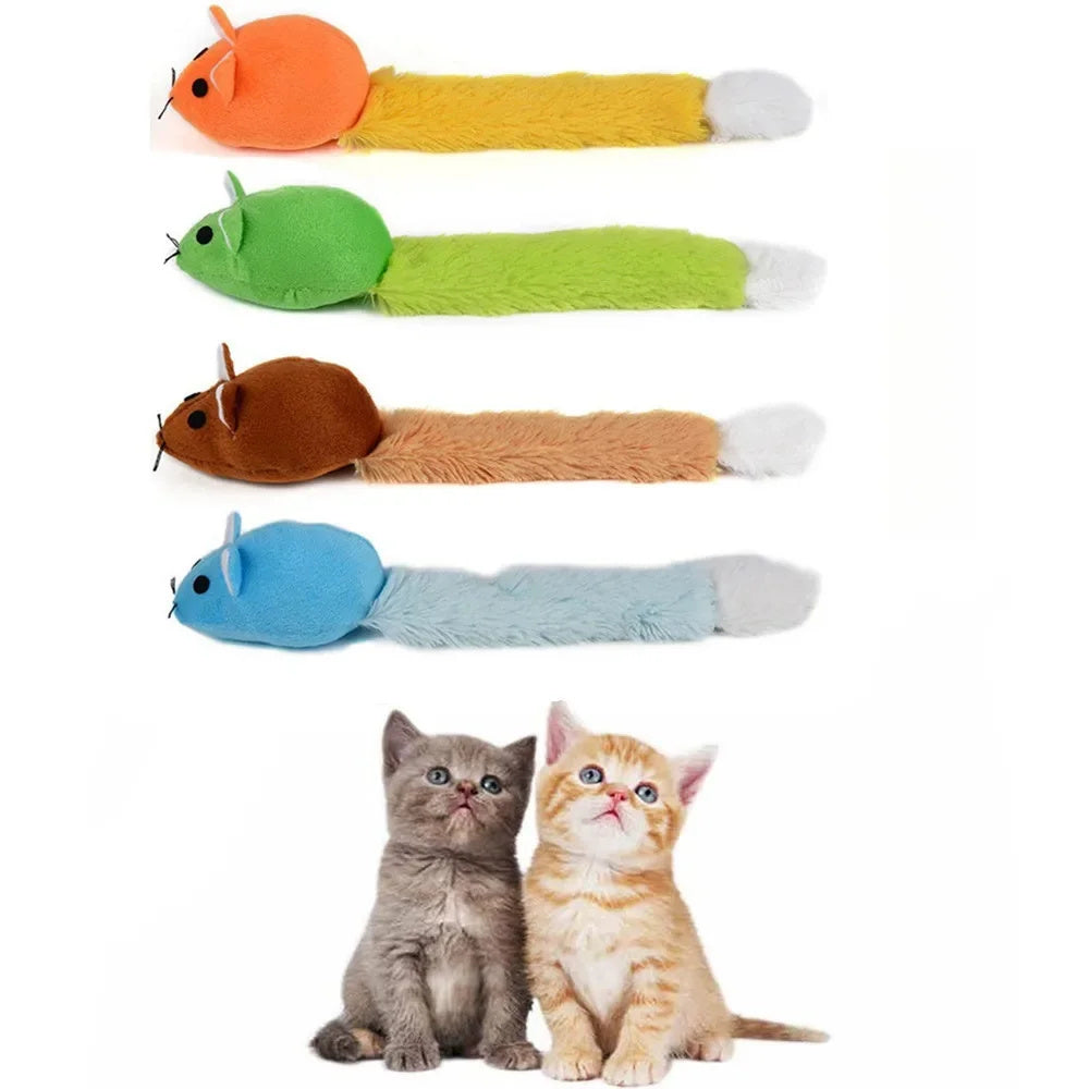 C--Long Tail Mouse Cat Teaster Toys Funny Pet Toys Cat Toys Mouse Trainning Funny Playing Toys Interactive Pets Products