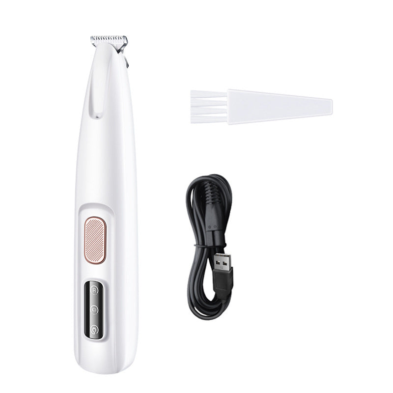 C--Pets Dog Paw Trimmer With LED Light Fully Waterproof Pet Hair Trimmer With LED Display Dog Clippers For Grooming Widen Blade