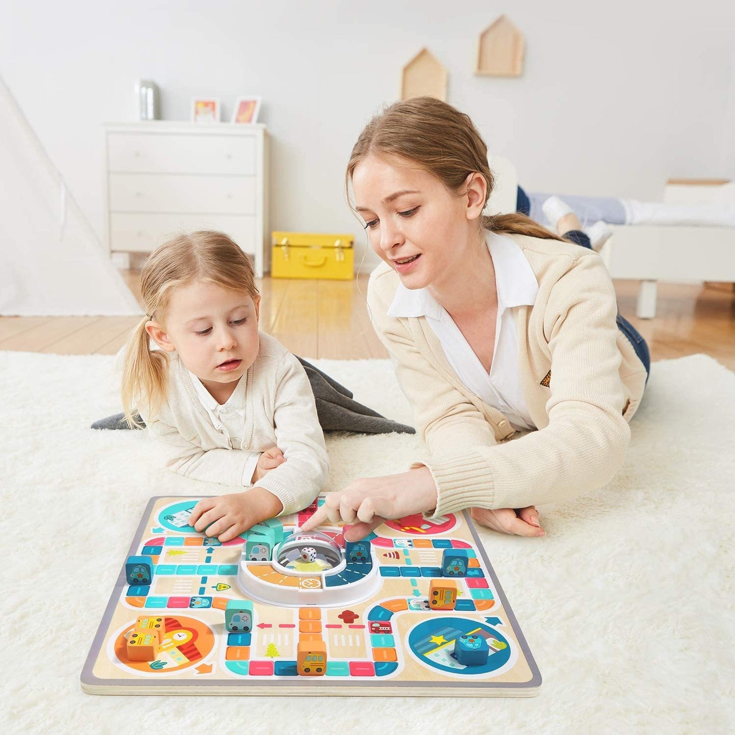 Chessboard Children's Board Game Toys Puzzle Jump Checkers