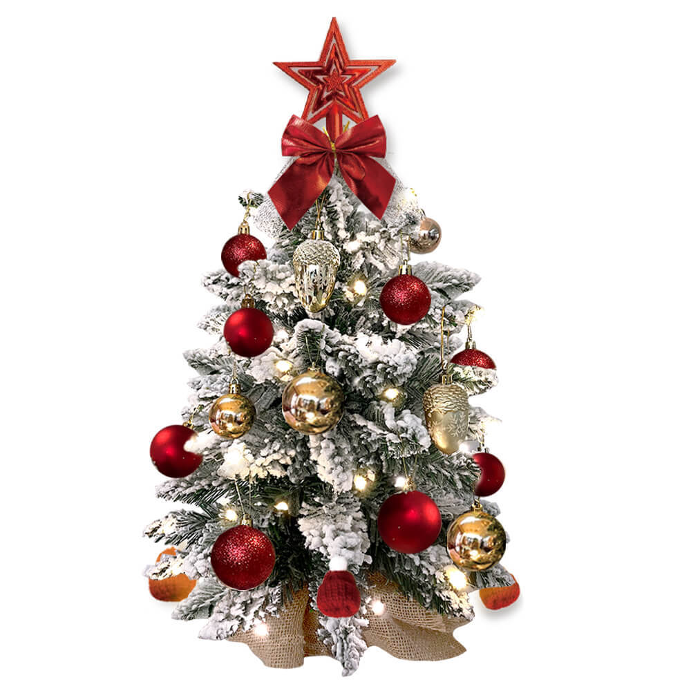 2ft Mini Christmas Tree with Light Artificial Small Tabletop Christmas Decoration