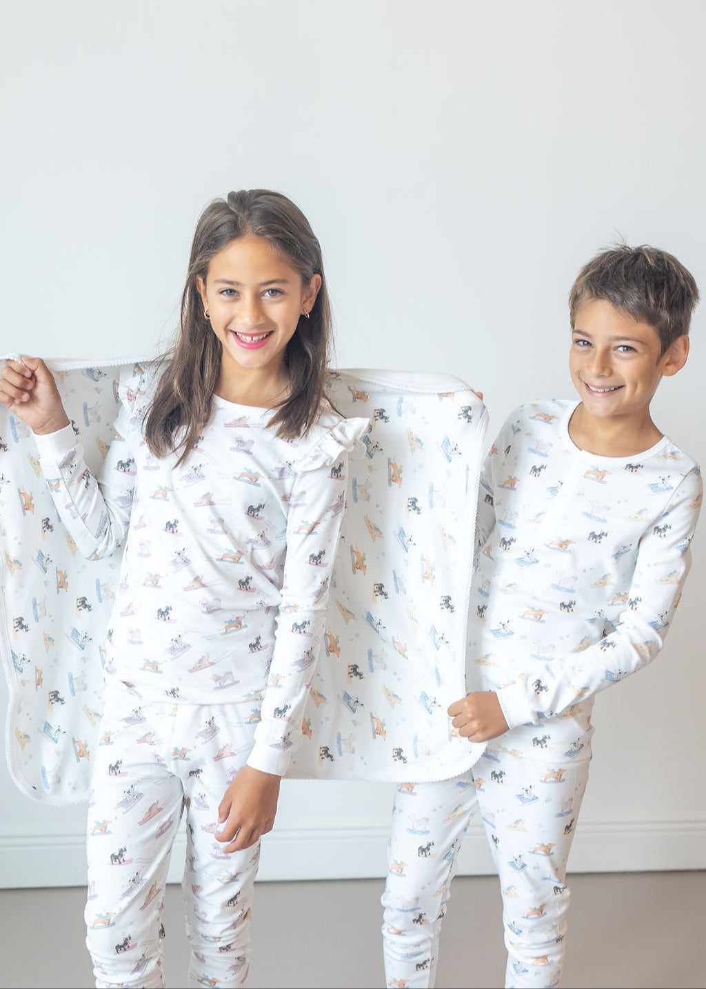 Ski Pups Boy Pima Long Pajama Set