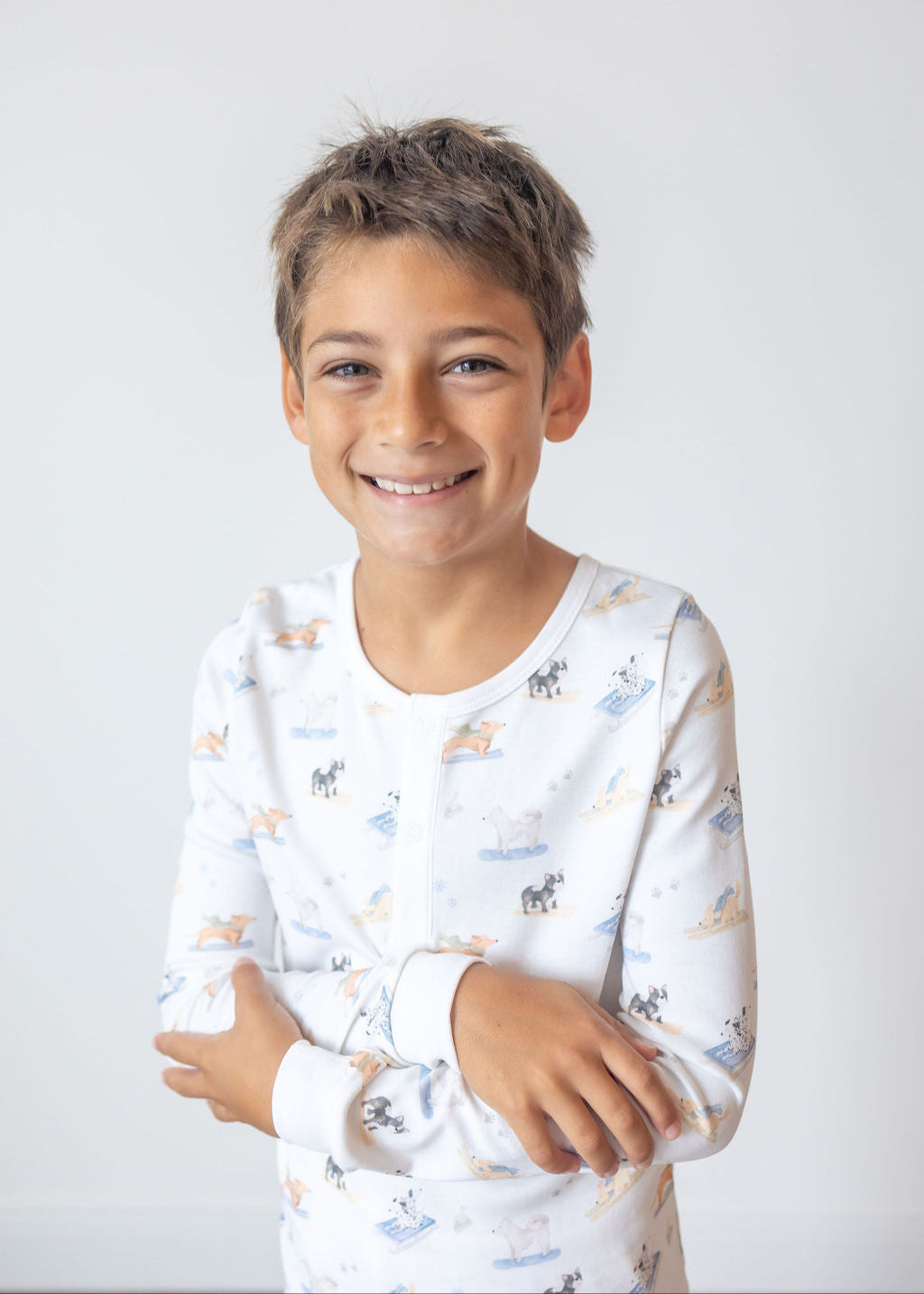 Ski Pups Boy Pima Long Pajama Set