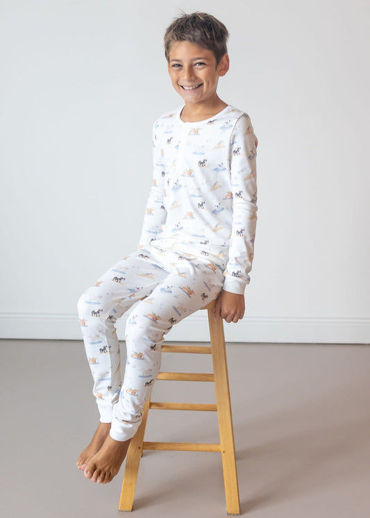 Ski Pups Boy Pima Long Pajama Set