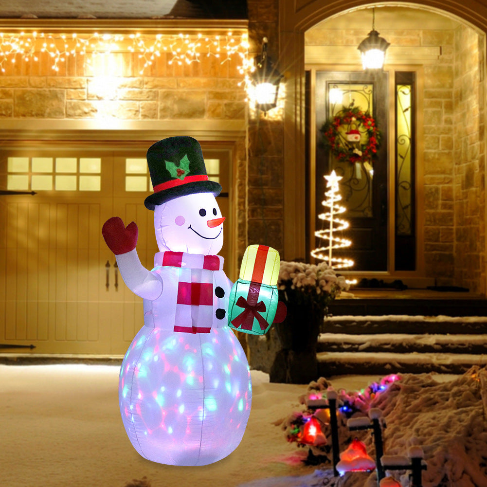 Snowman Inflatable Doll Outdoor Yard Garden Decor