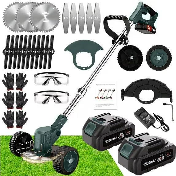 21V Electric In 1 Brush Cutter String Trimmer Grass Trimmer Lawn Mower, Edger for Garden and Yard Lawns