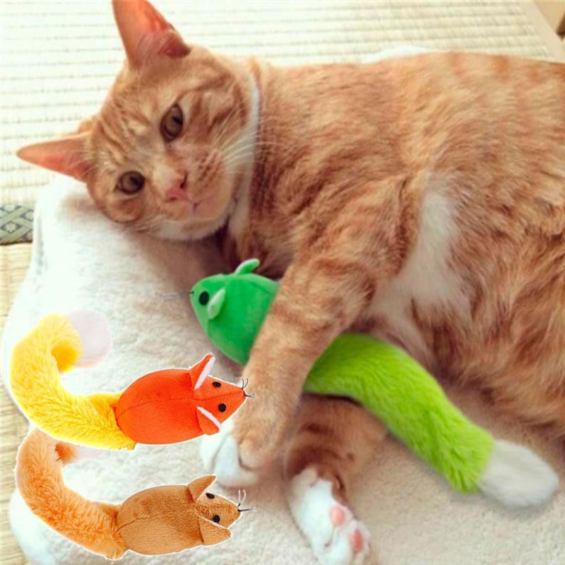 C--Long Tail Mouse Cat Teaster Toys Funny Pet Toys Cat Toys Mouse Trainning Funny Playing Toys Interactive Pets Products