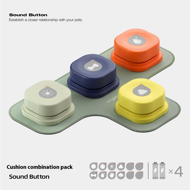 C--4 Colors Pet Communication Button One-click Prevent Physical Inactivity Recordable Dog Talking Button Toy Cat Toy Pet Products