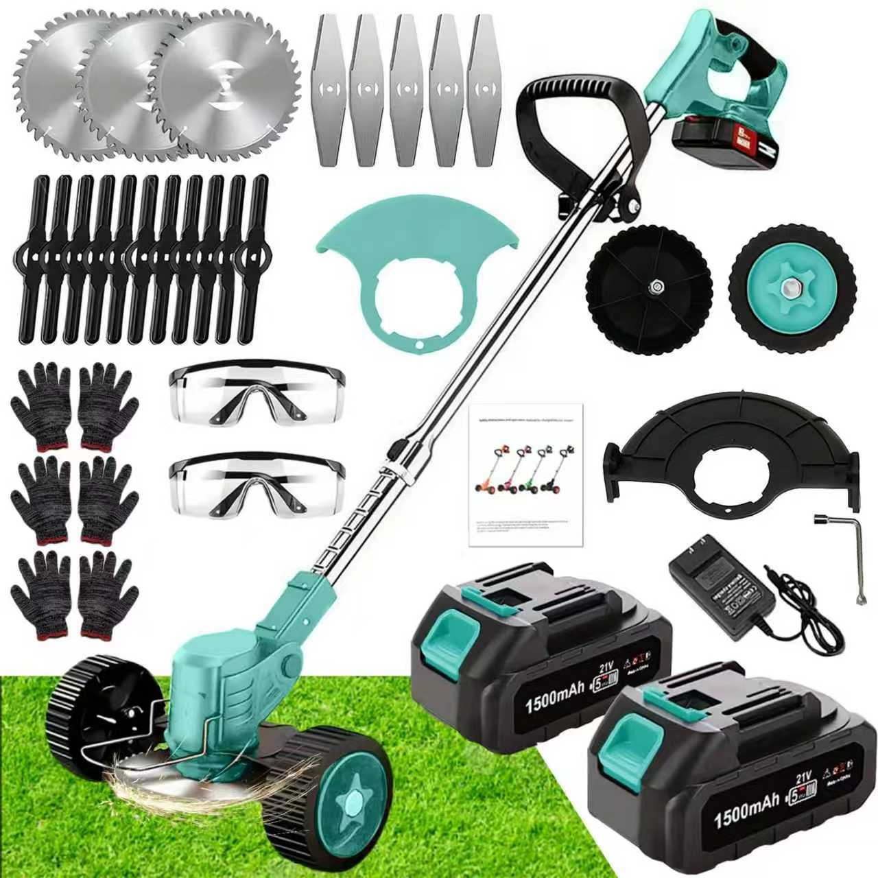 21V Electric In 1 Brush Cutter String Trimmer Grass Trimmer Lawn Mower, Edger for Garden and Yard Lawns