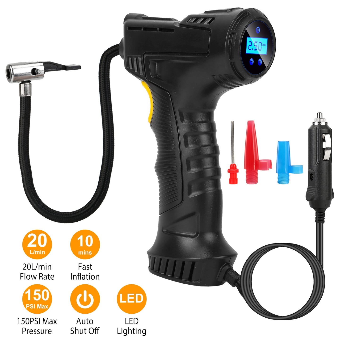 Portable Car Tire Inflator DC 12V