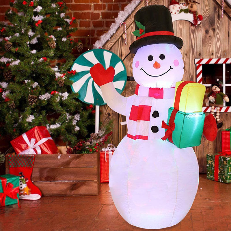 Snowman Inflatable Doll Outdoor Yard Garden Decor