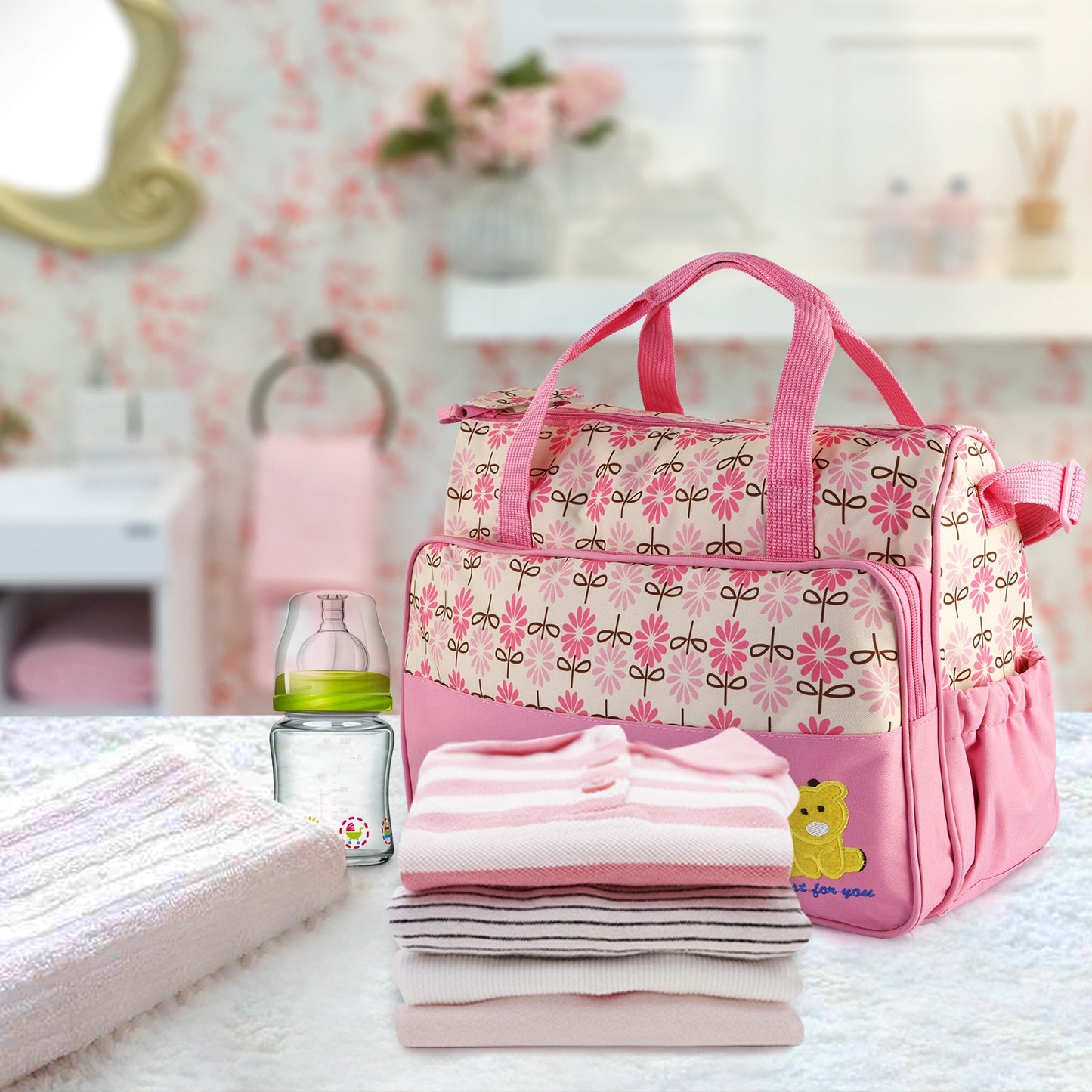 5PCS Per Set Baby Nappy Diaper Bags