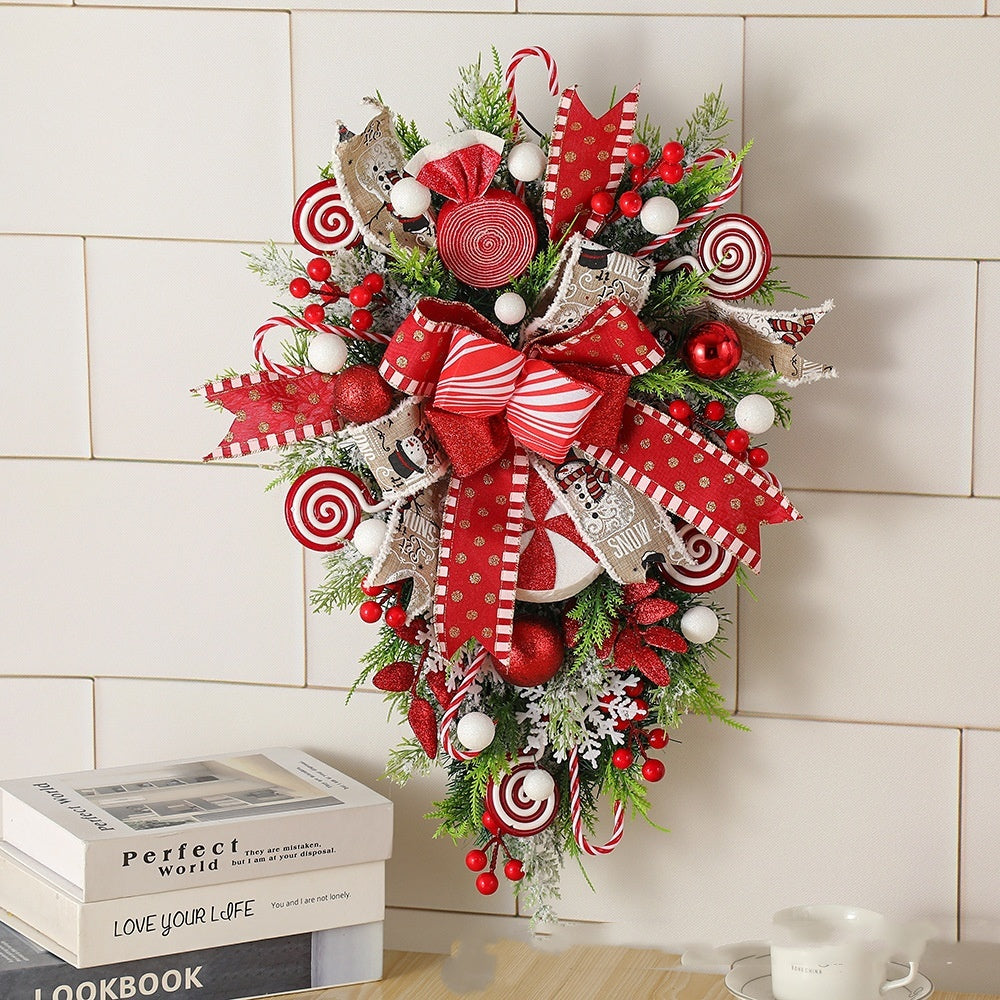 Christmas Wreath Candy Upside Down Tree