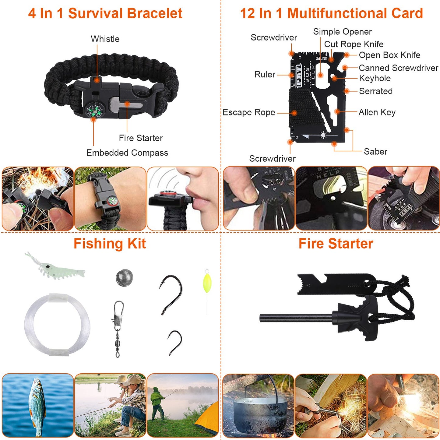 125Pcs Survival Kits