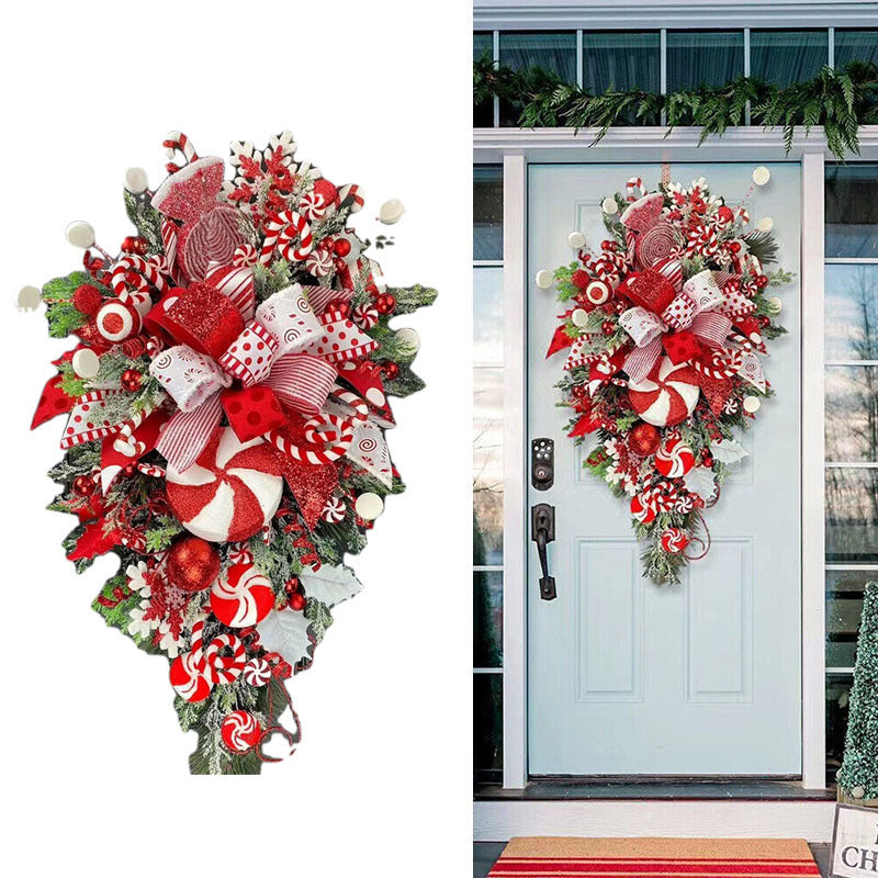 Christmas Wreath Candy Upside Down Tree