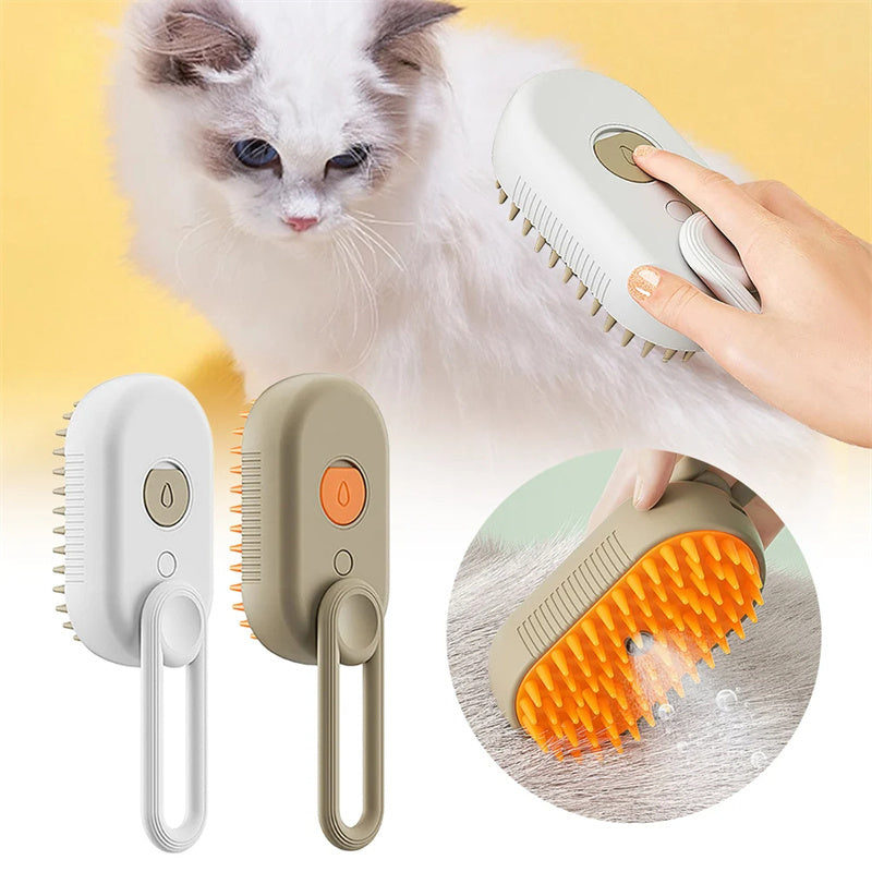 C--Cat Steam Brush Steamy Dog Brush 3 In 1 Electric Spray