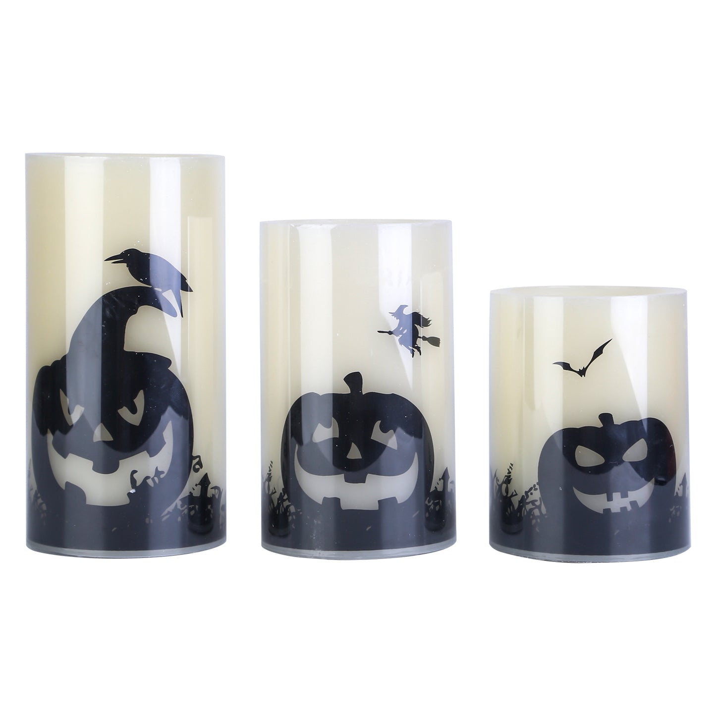 3 Pack Halloween Flameless Candle Lamp