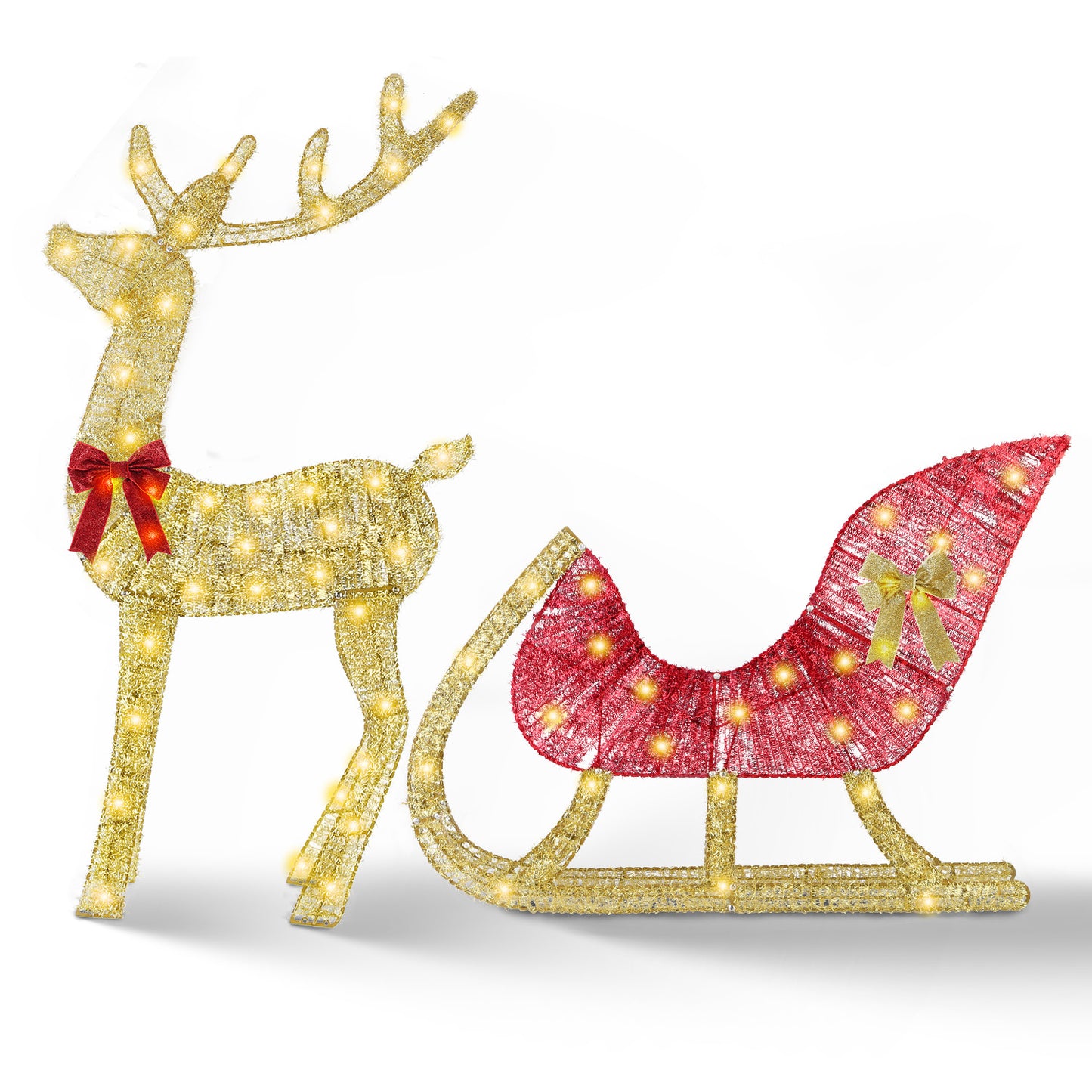 Christmas Reindeer & Sleigh Indoor Outdoor Christmas Decoration