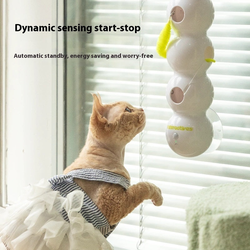 C--Teasing Cat Toy Automatic Pes Toy With Tail Motion Activated Kitten Toy Rechargeable Smart Interactive Cat Toy Pet Products