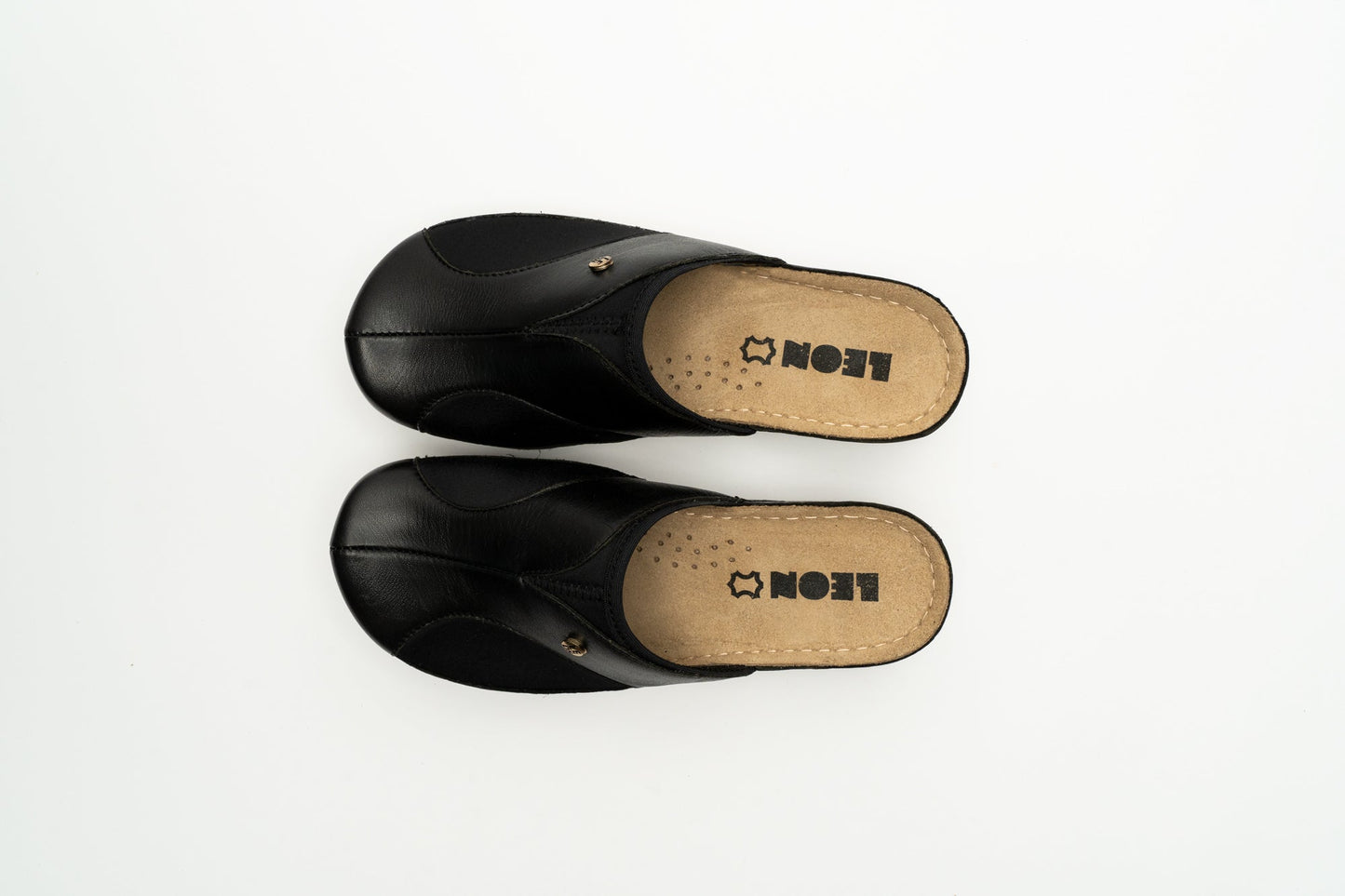 Aria I by LEON- Women’s Leather Clog- Twin Elastic Side Panels for Bunion Relief