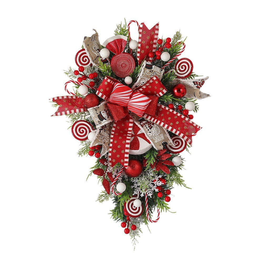 Christmas Wreath Candy Upside Down Tree