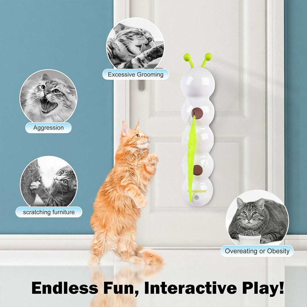 C--Teasing Cat Toy Automatic Pes Toy With Tail Motion Activated Kitten Toy Rechargeable Smart Interactive Cat Toy Pet Products
