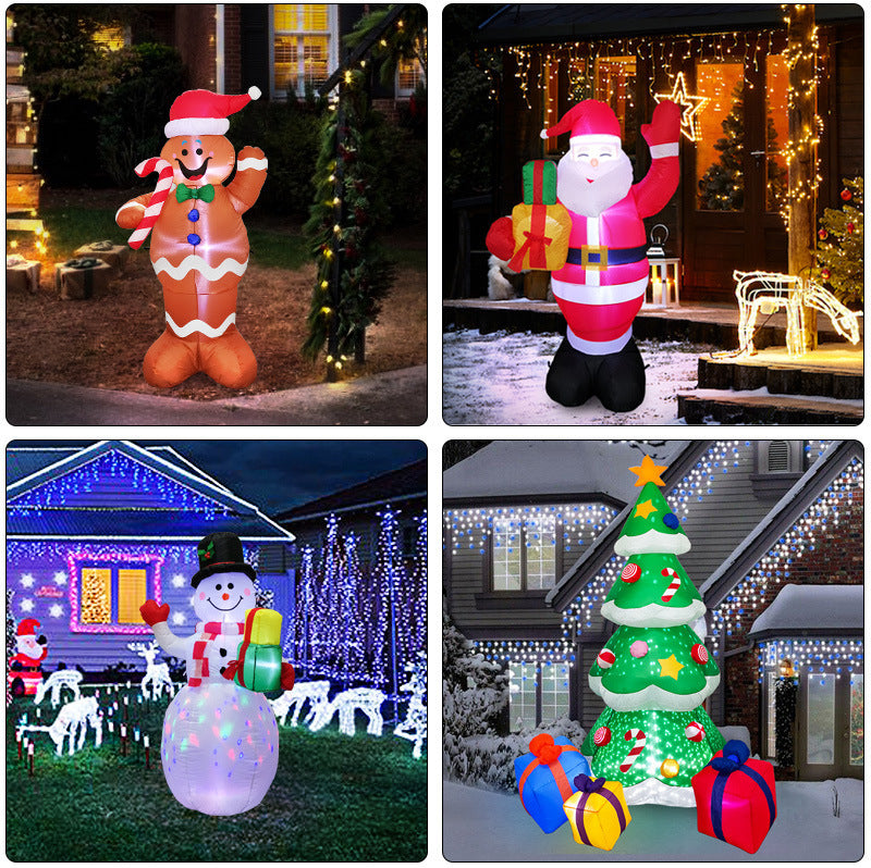Snowman Inflatable Doll Outdoor Yard Garden Decor