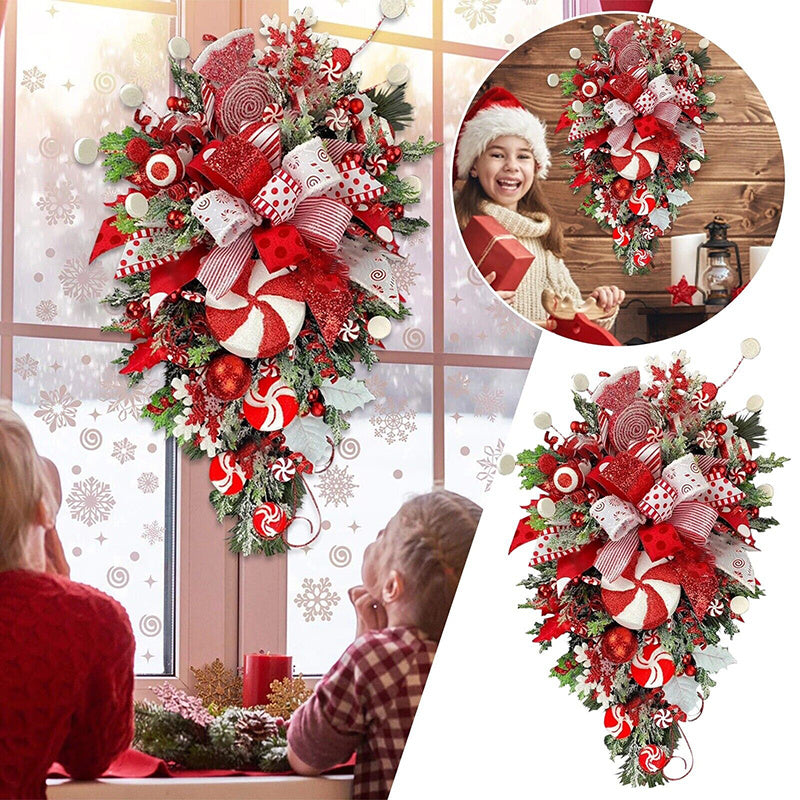 Christmas Wreath Candy Upside Down Tree