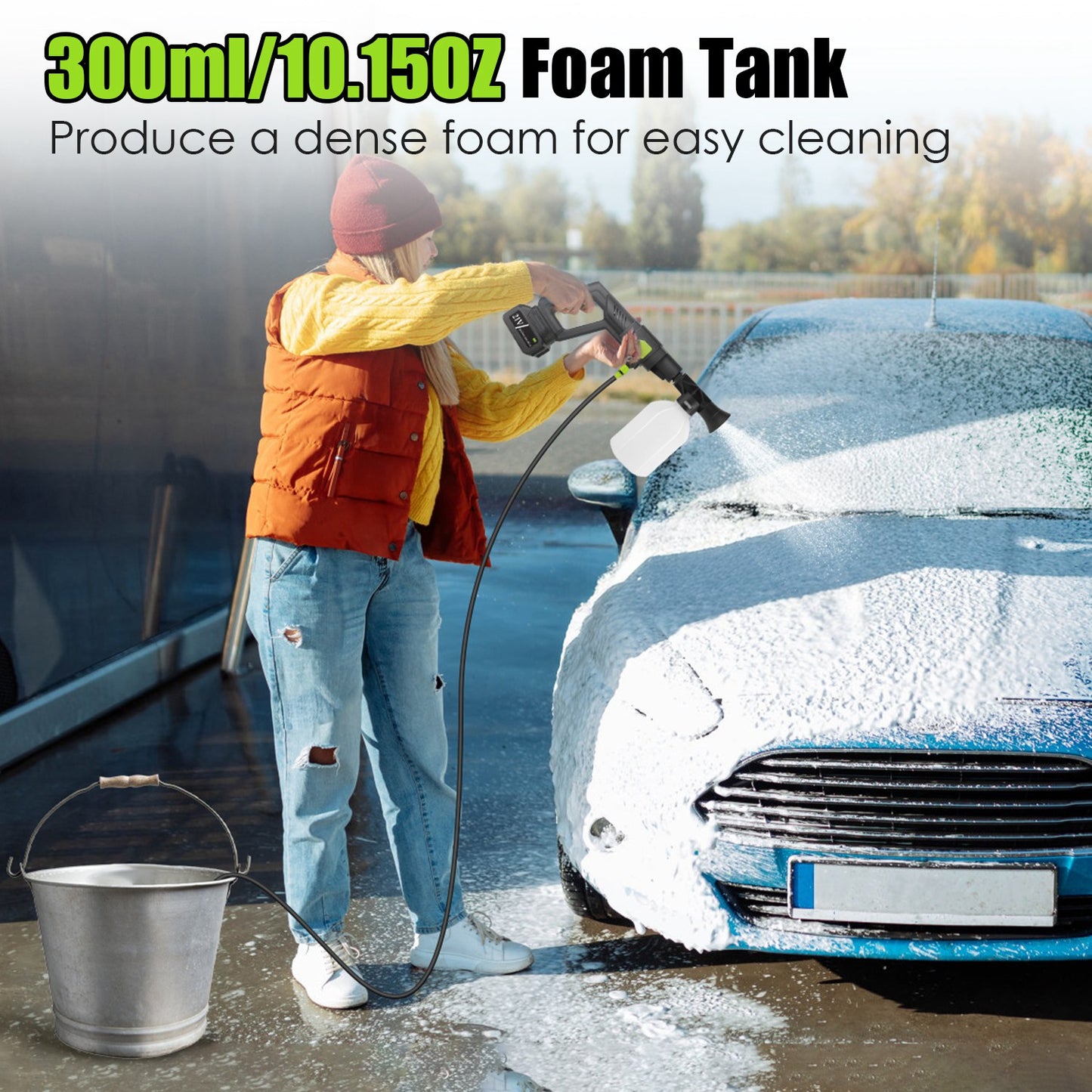 1Set Cordless Pressure Washer Portable Electric Power Washer High Pressure Water Sprayer